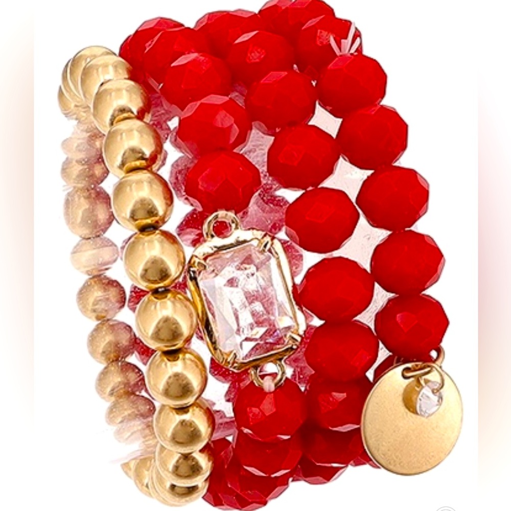 4pc Bead Bracelet Set